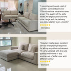 Good reviews for comfort fabric sofa