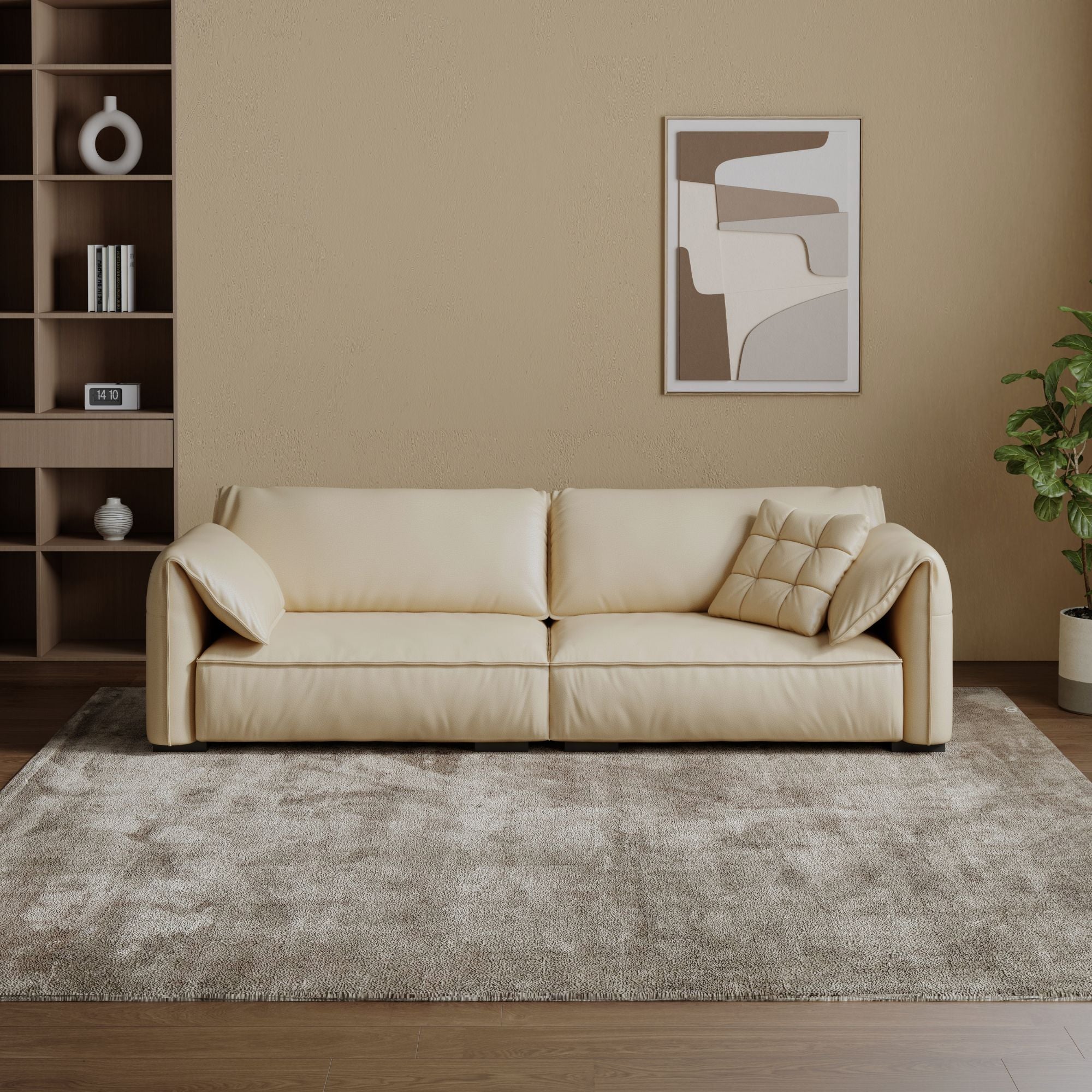 Comfy leather on sale corner sofa