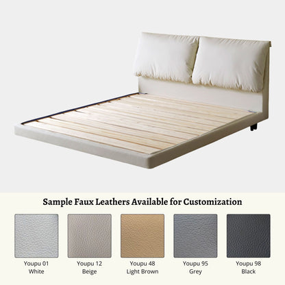 Comfy faux leather bed frame customization samples (Other)