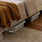 Comfy faux leather bed frame white