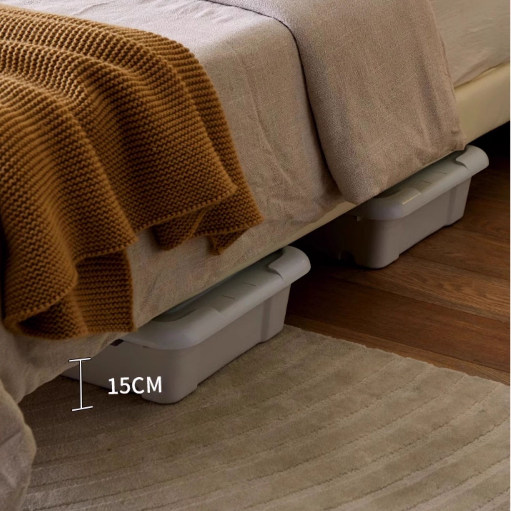 Comfy faux leather bed frame white