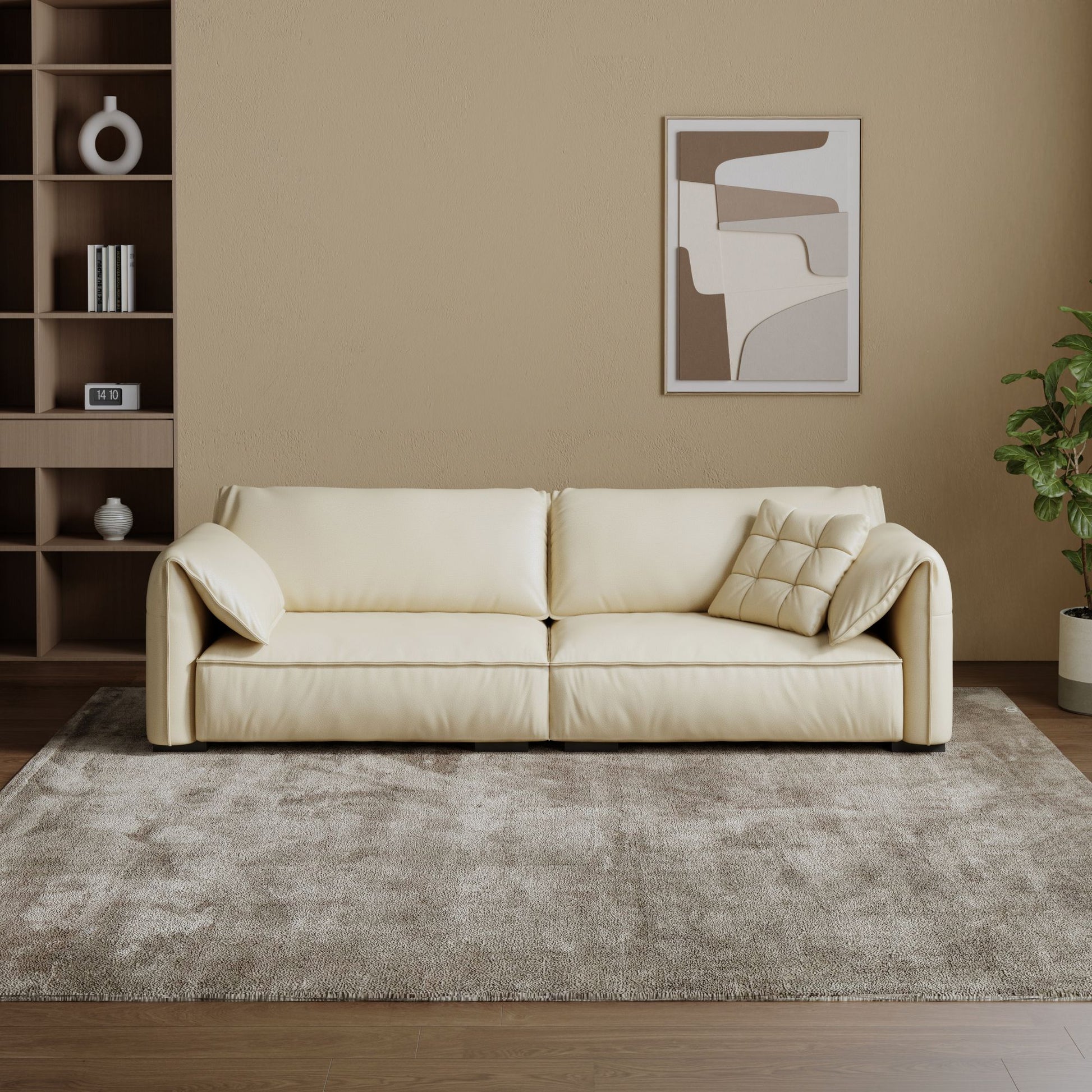 Comfy Full Leather Sofa Unwind