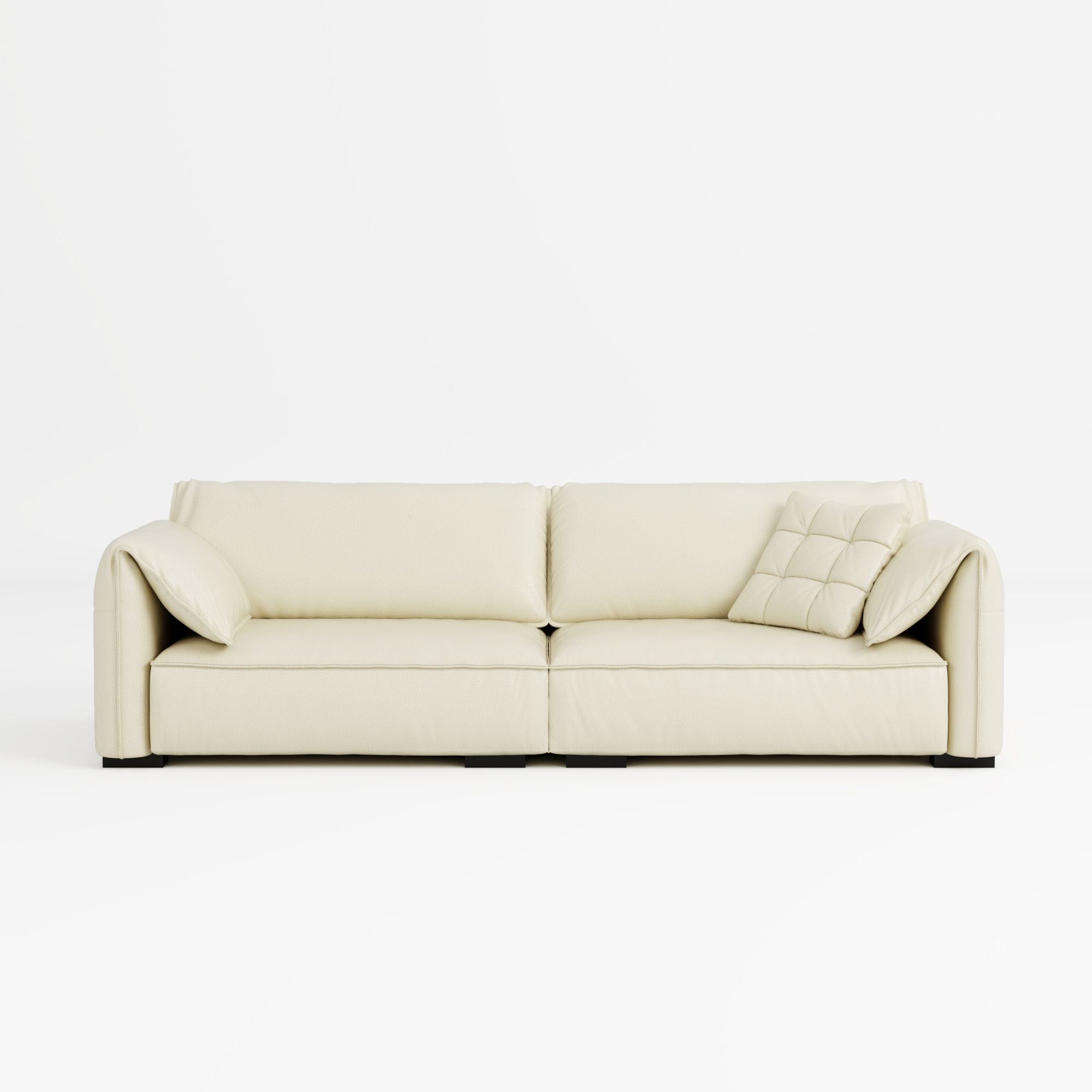 Comfy Half Leather Sofa