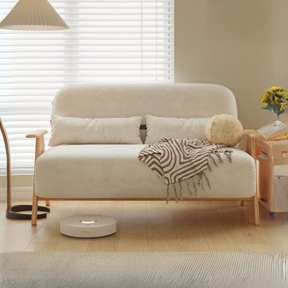 Corona white fabric sofa bed big
