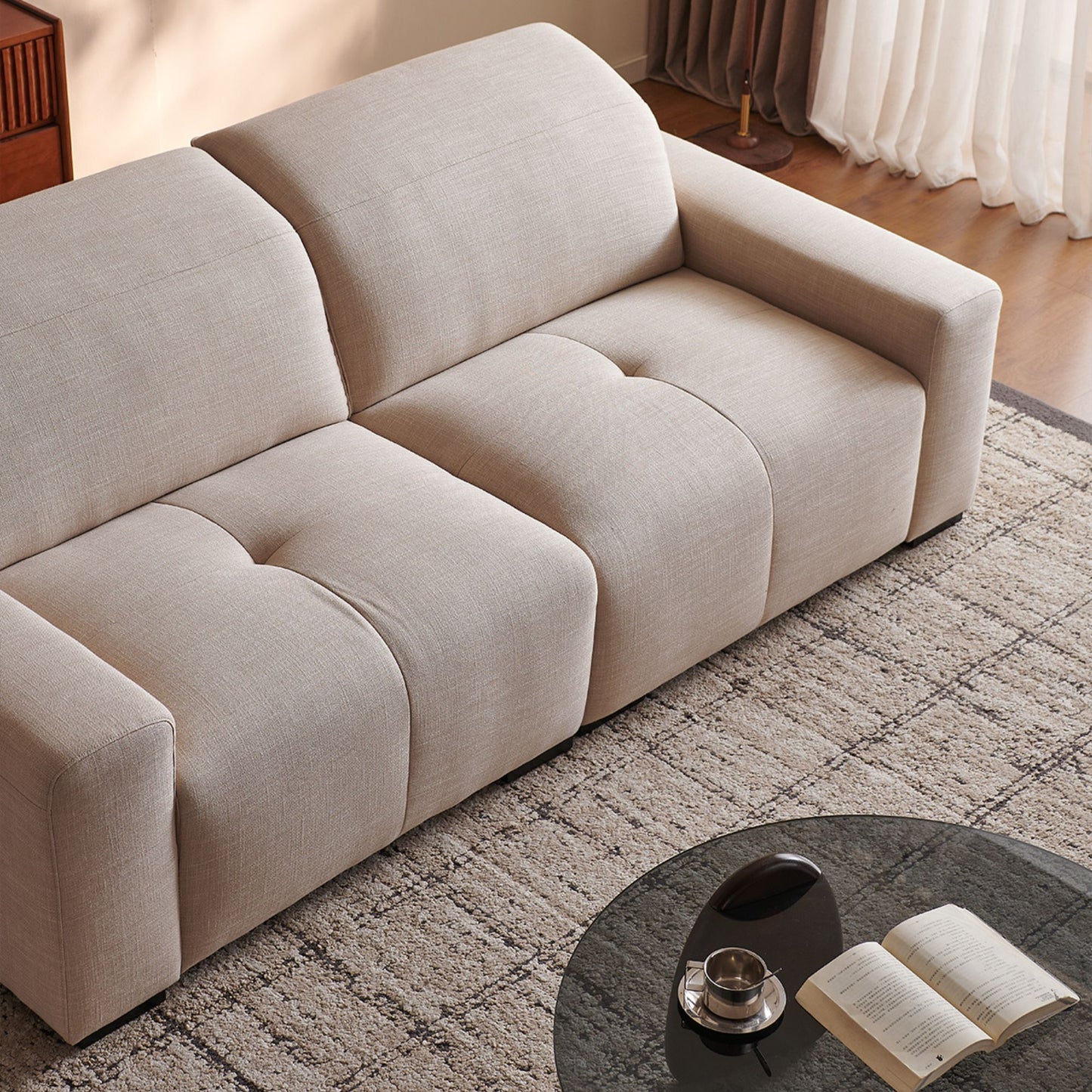 Cove beige fabric sofa