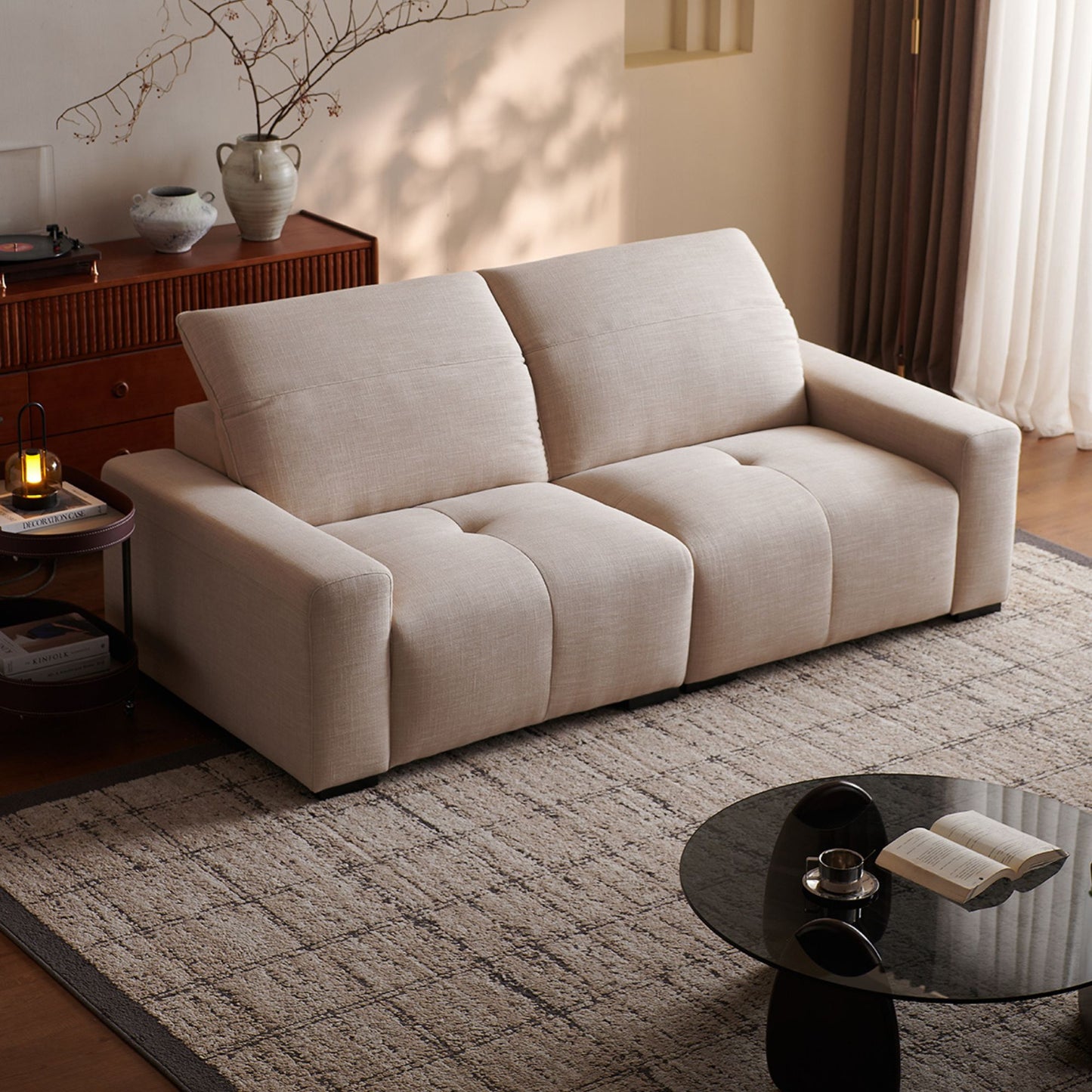Cove beige fabric sofa