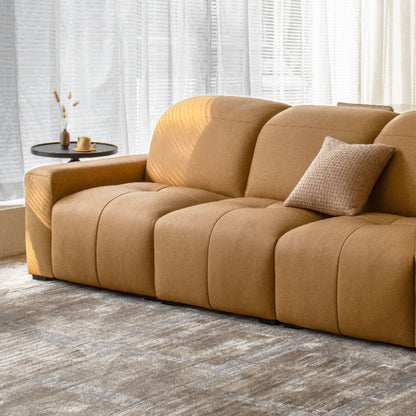 Cove brown half leather sofa