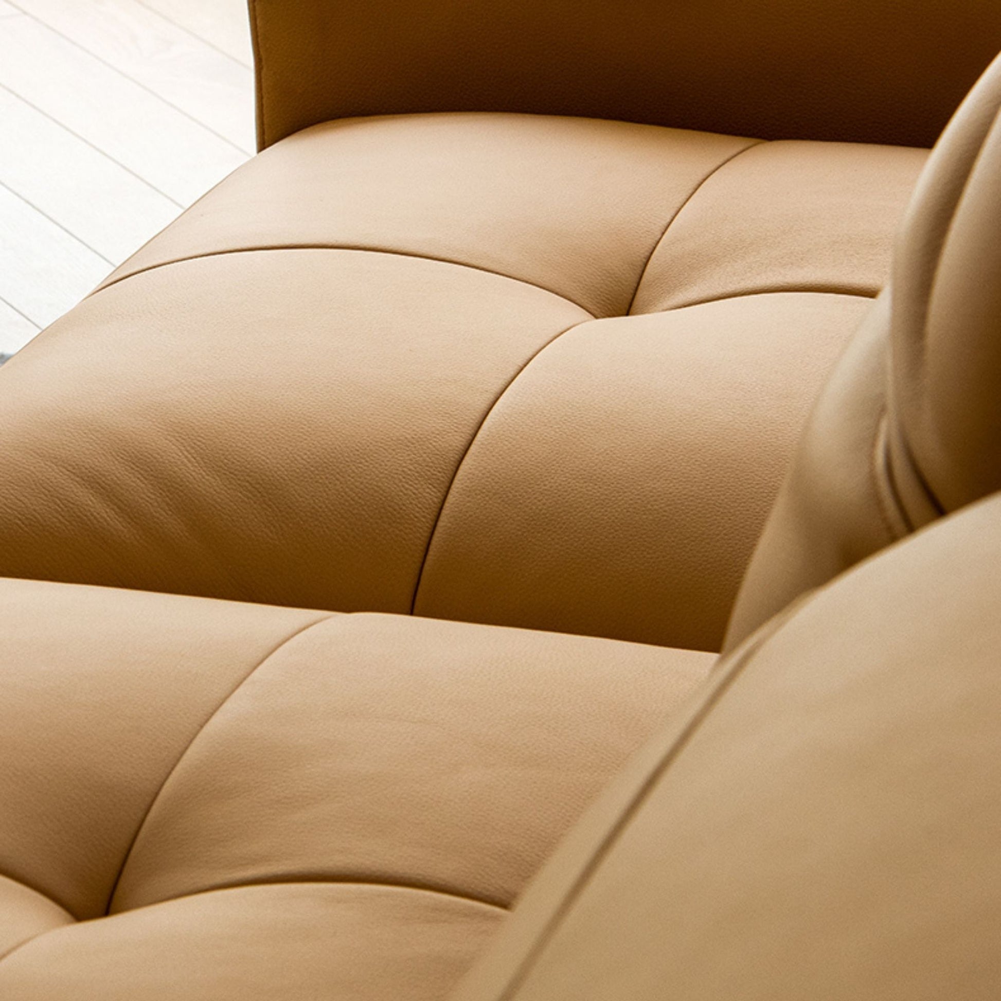 Cove brown half leather sofa