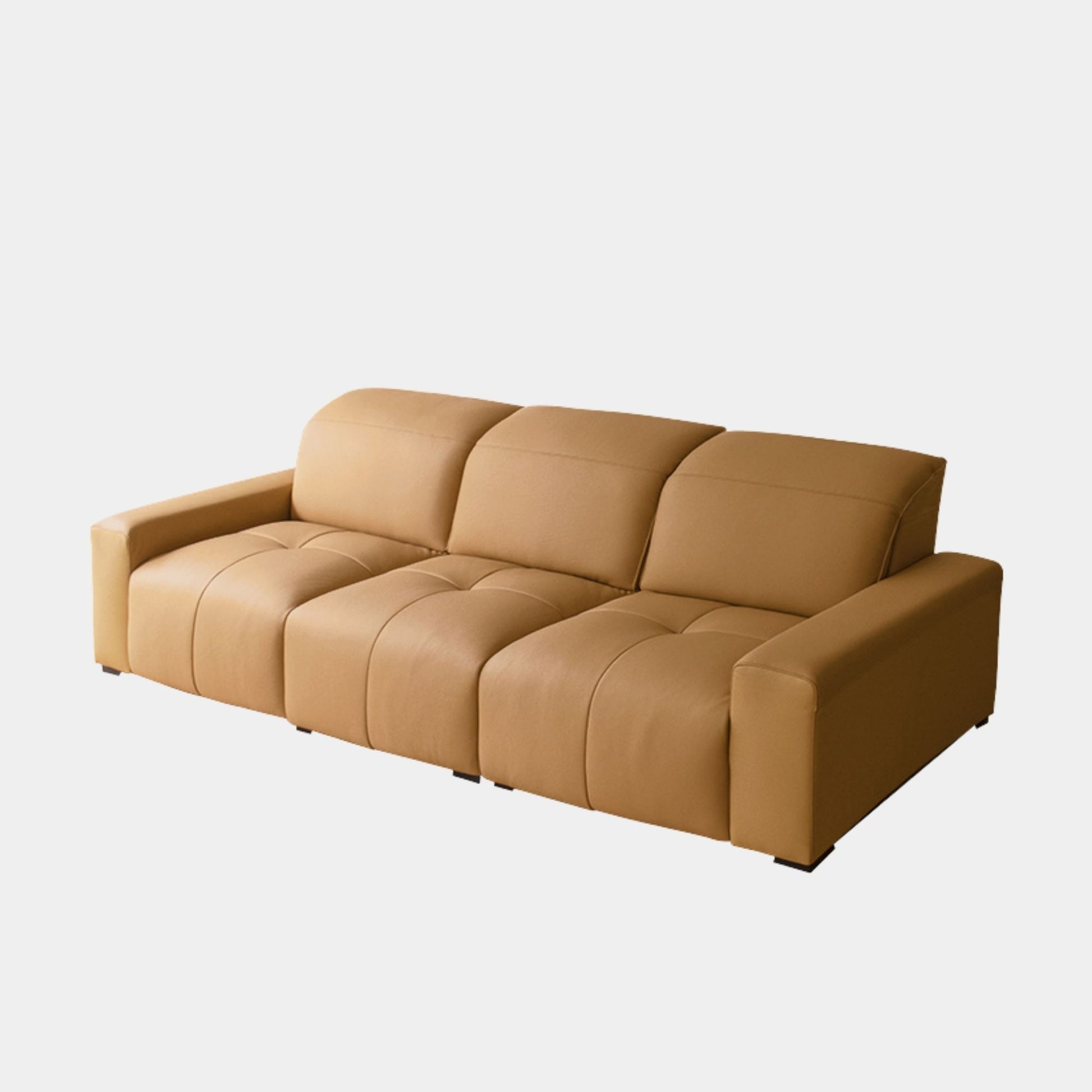 Cove brown half leather sofa