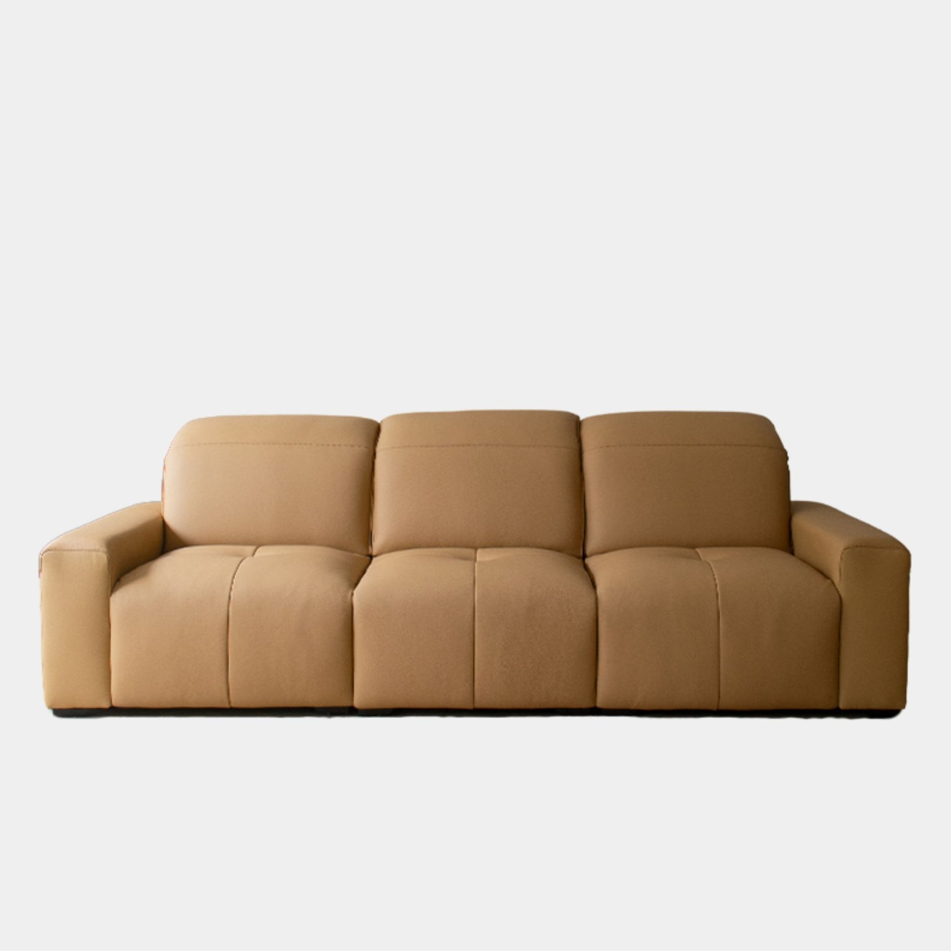 Cove brown half leather sofa