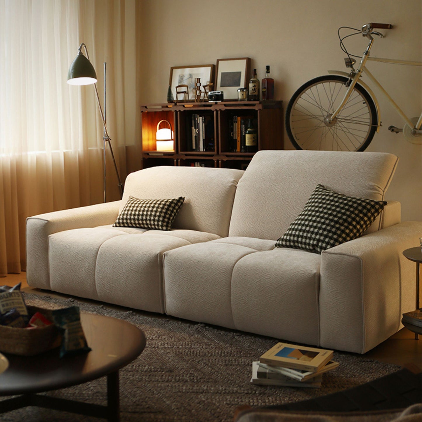 Cove white fabric sofa