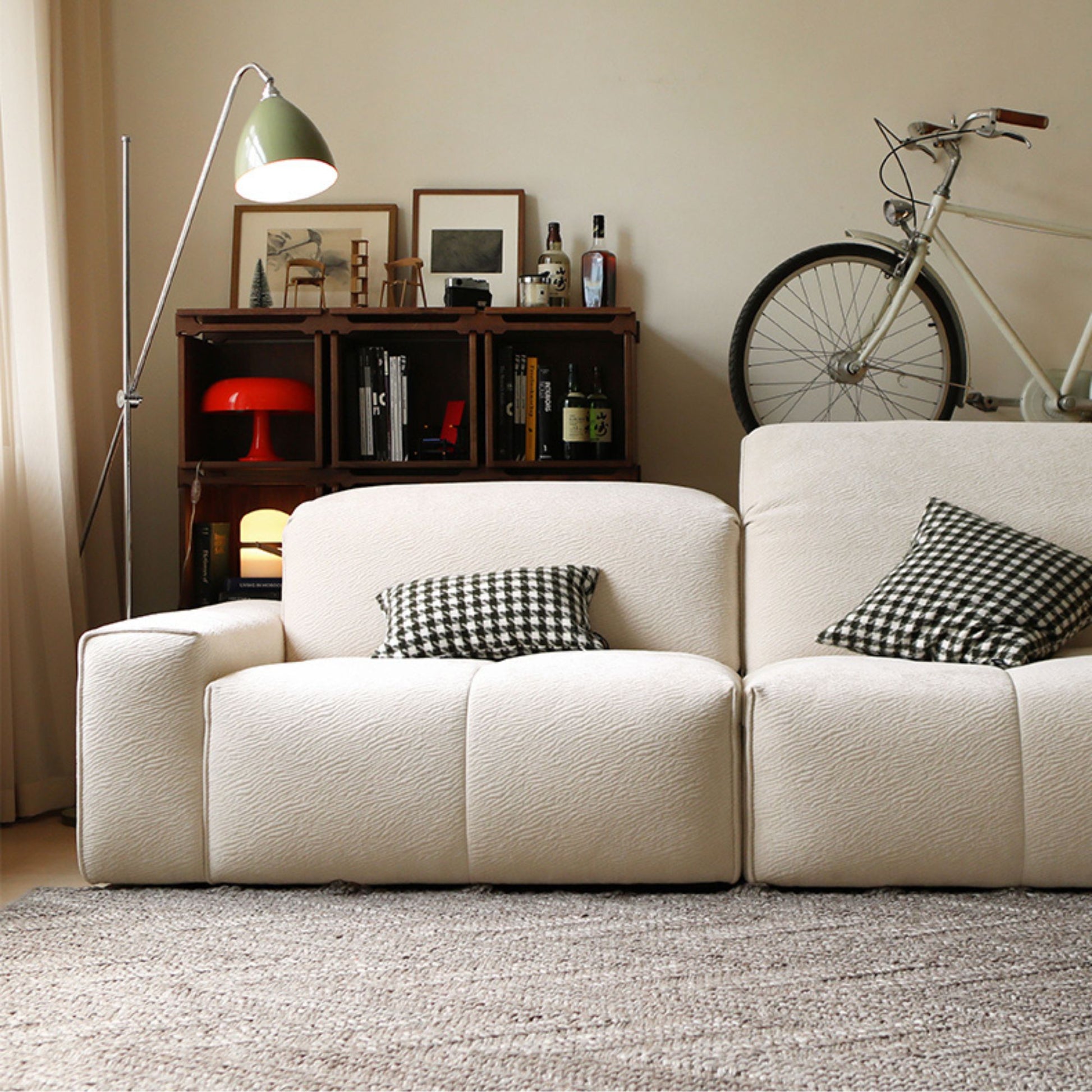 Cove white fabric sofa