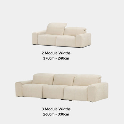 Cove white fabric sofa