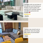 Good reviews for Crescent l-shaped sectional sofa