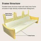 Crest Fabric Adjustable Backrest Sofa