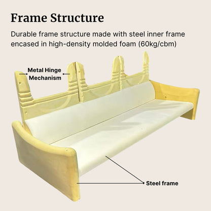 Crest Fabric Adjustable Backrest Sofa