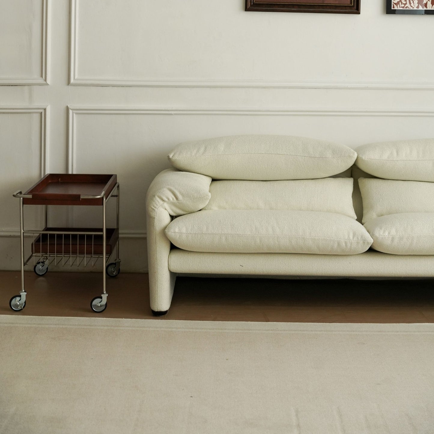 Crest Fabric Adjustable Backrest Sofa