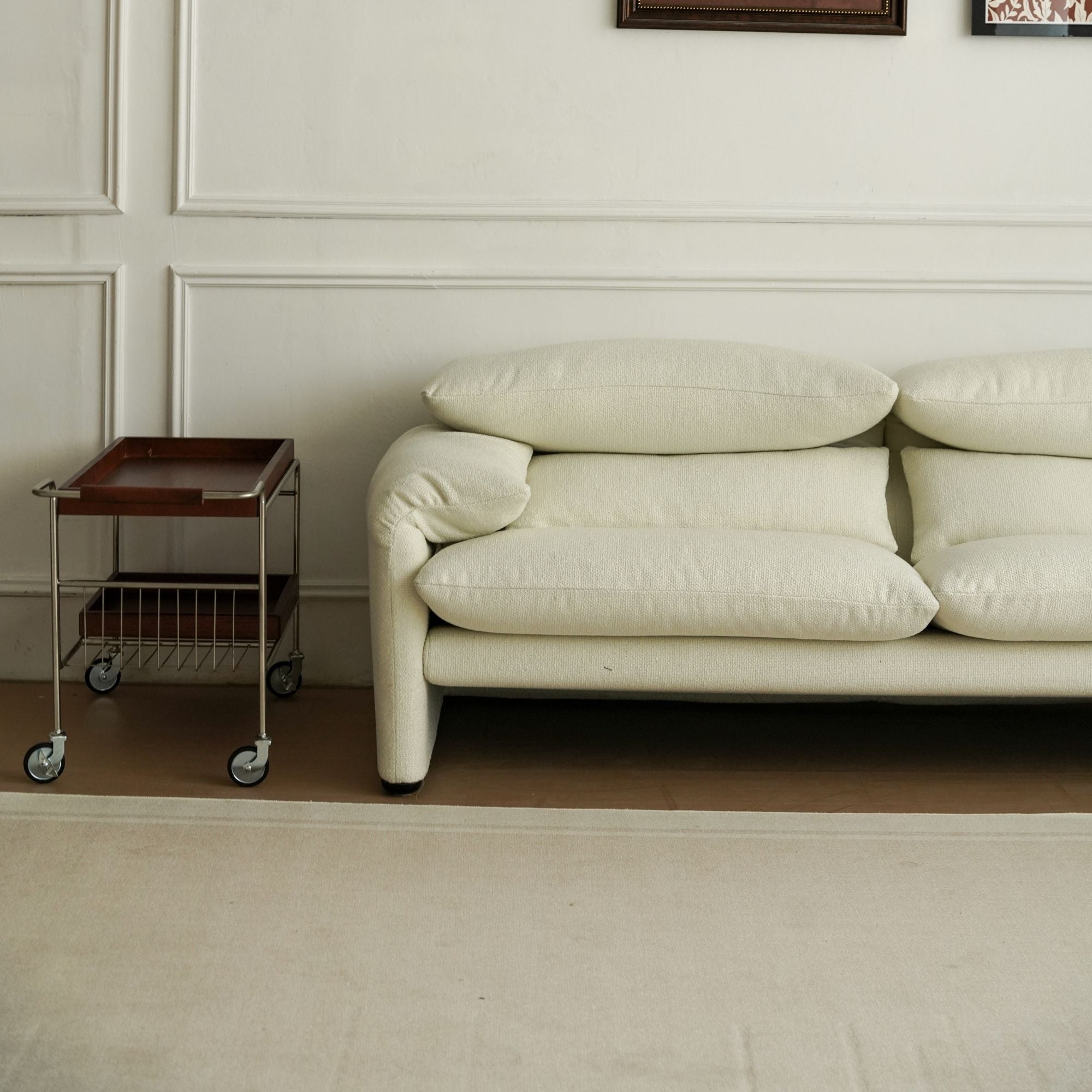 Crest Fabric Adjustable Backrest Sofa