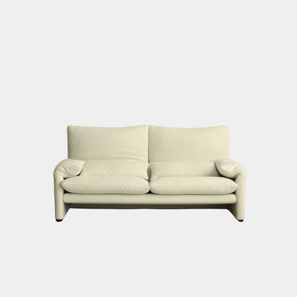 crest fabric adjustable backrest sofa beige