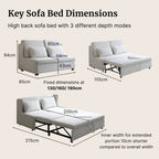 Crown Fabric Sofa Bed