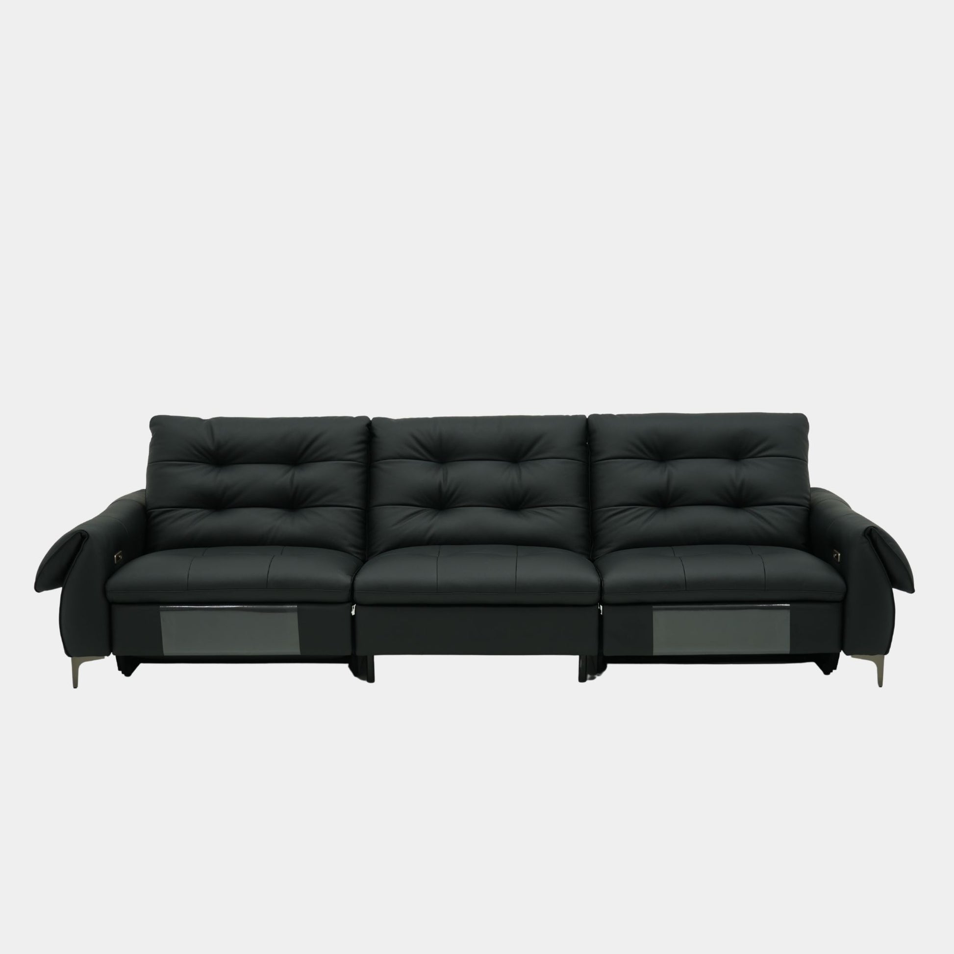 cruise half leather electric recliner sofa black