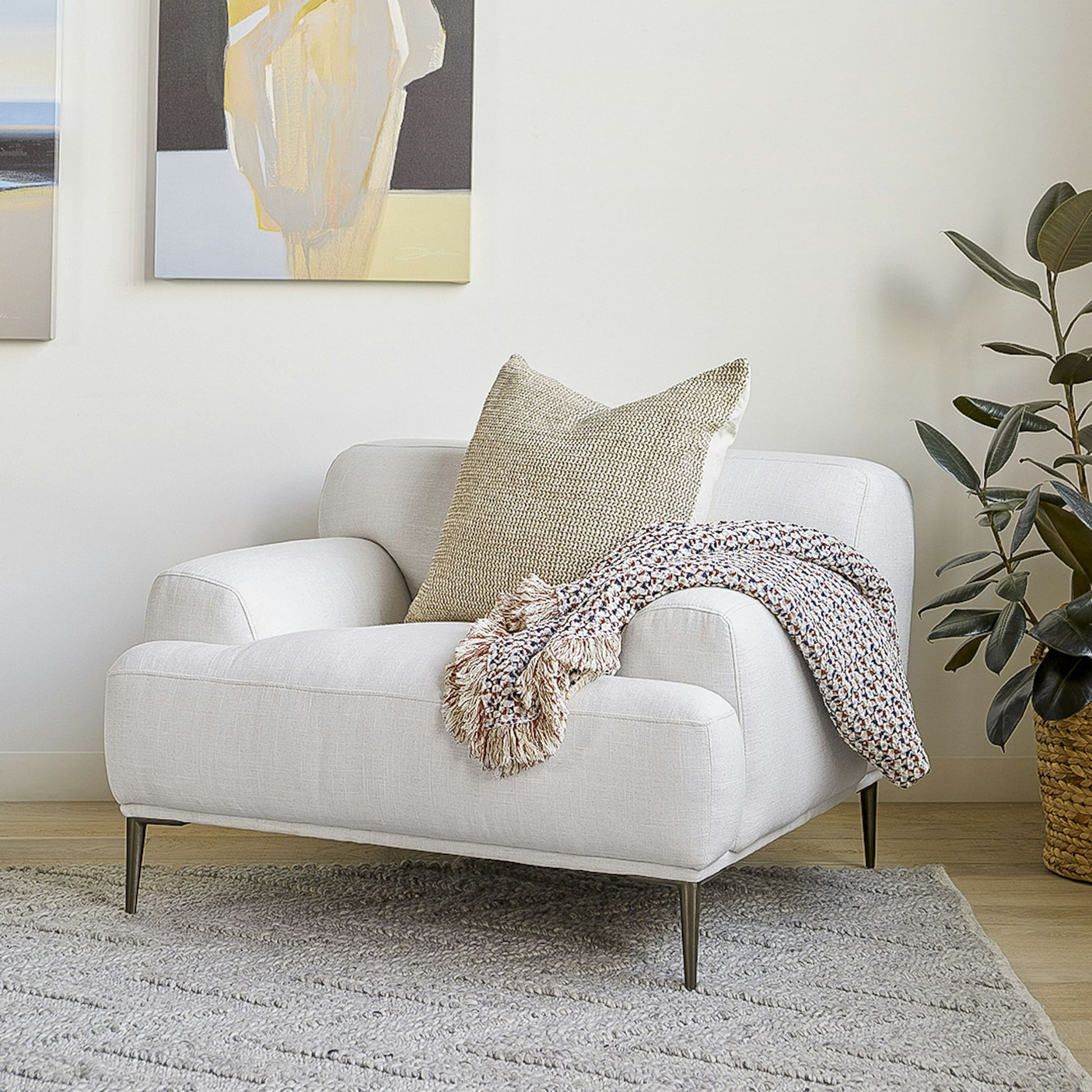 crystal grey armchair