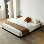 Crystal fabric bed frame black