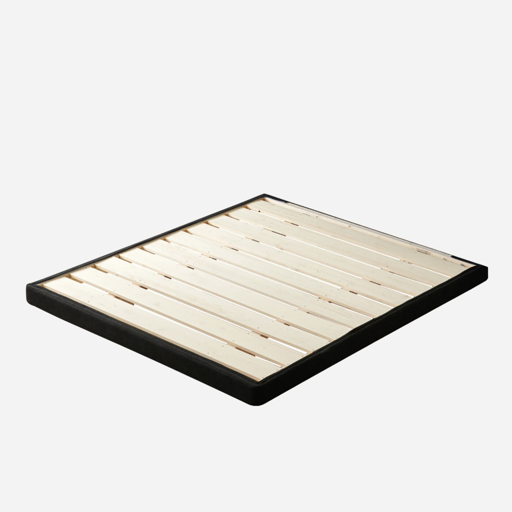 Crystal fabric bed frame black