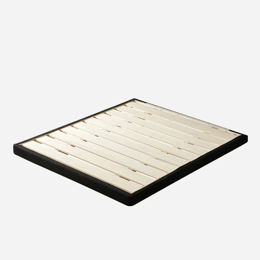Crystal fabric bed frame black