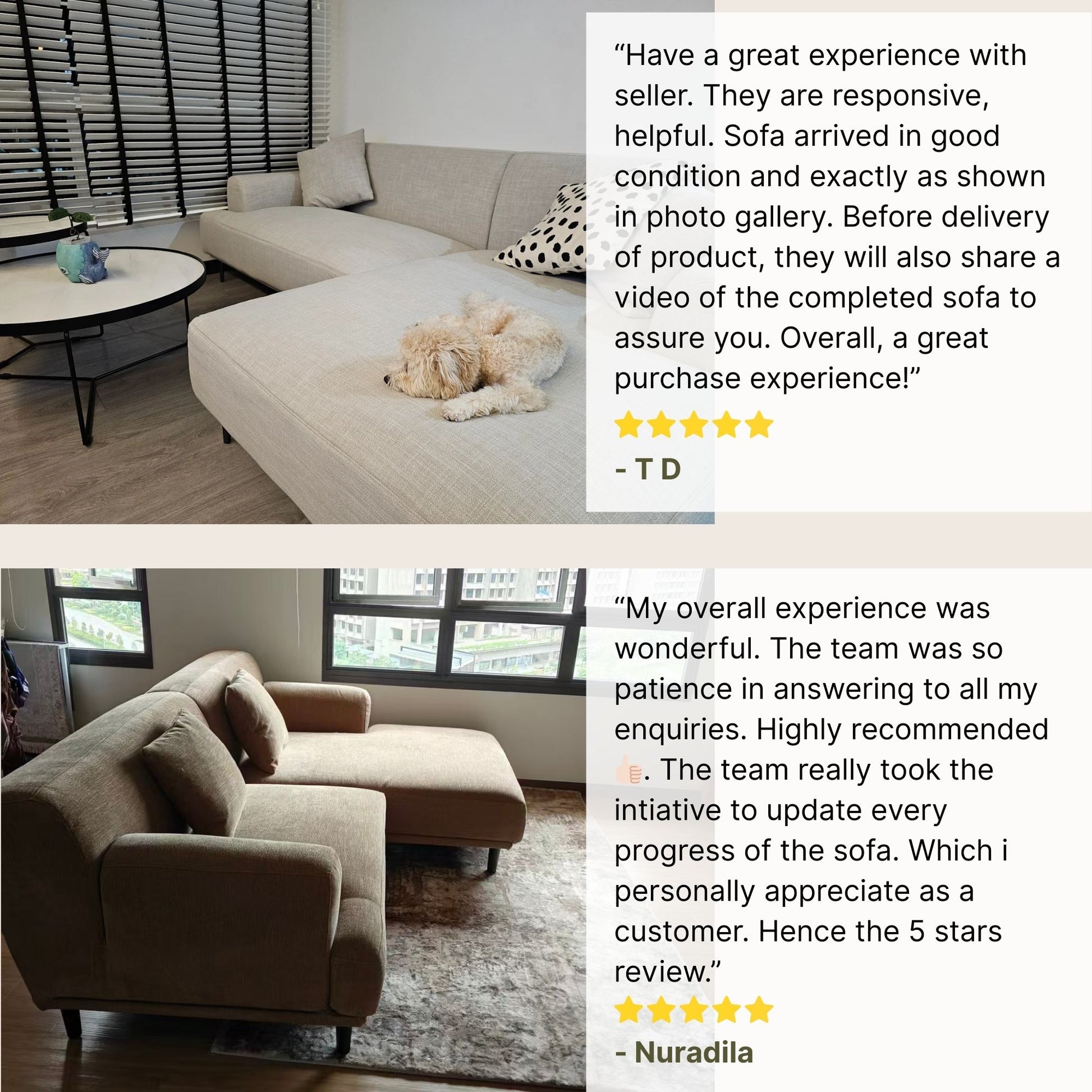 Good customer reviews for Crystal fabric l-shaped sofa 