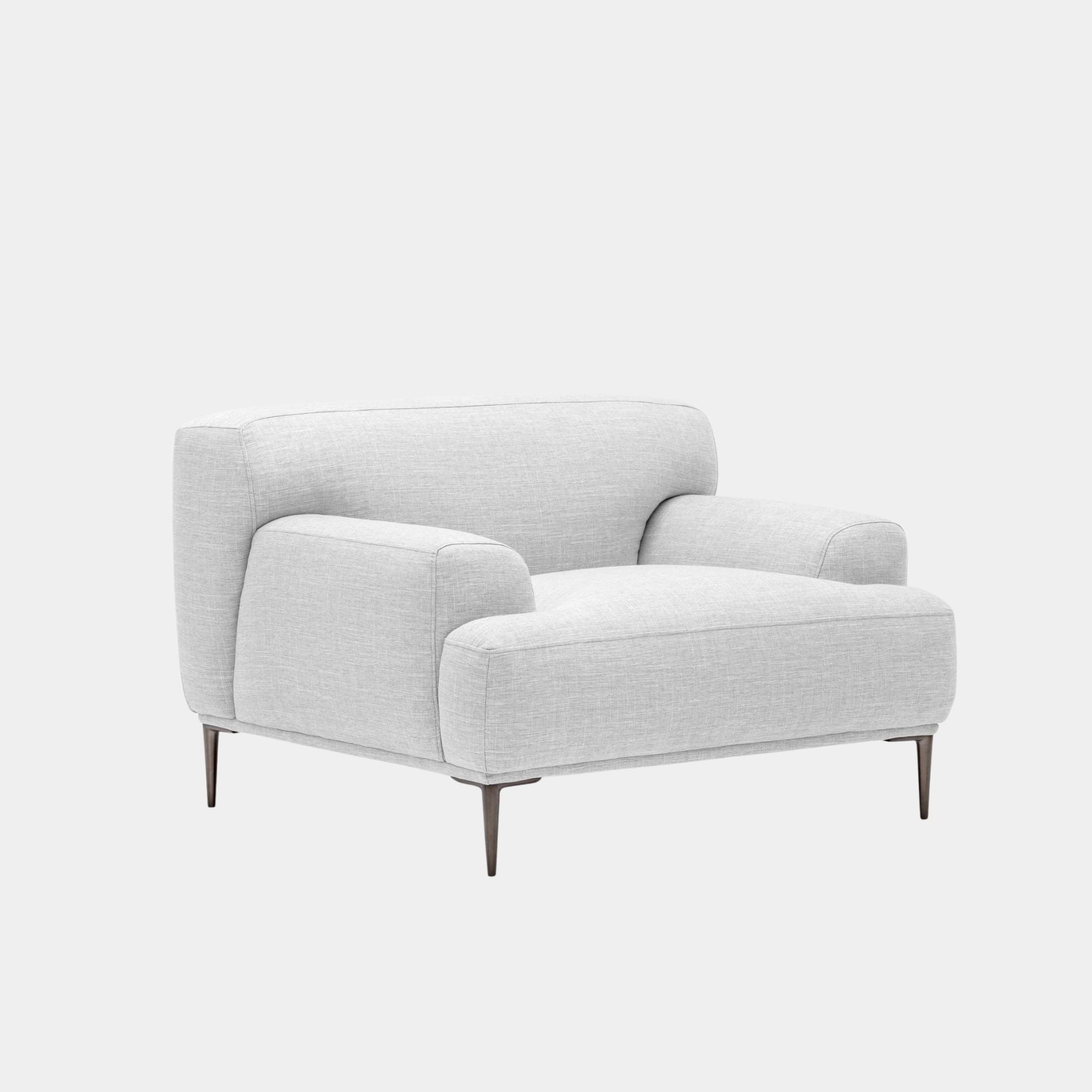 crystal fabric armchair grey