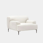 crystal fabric armchair white