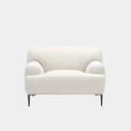 White armchair on a light gray background