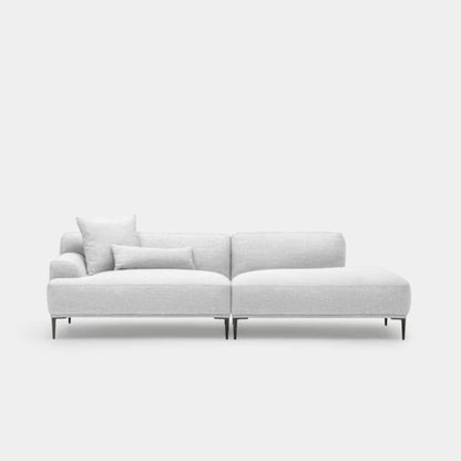 crystal fabric one arm sofa left arm grey