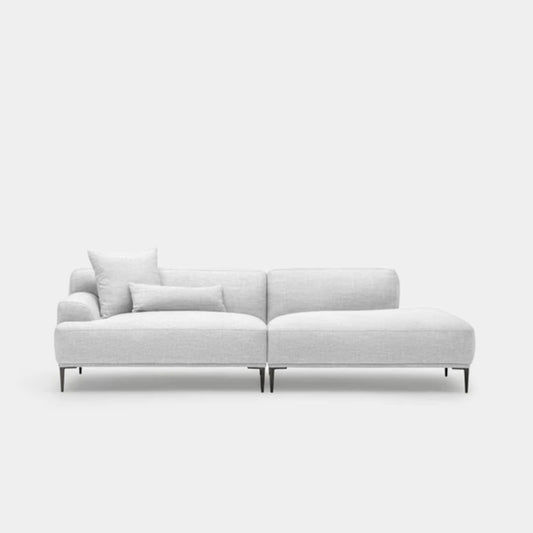 crystal fabric one arm sofa left arm grey