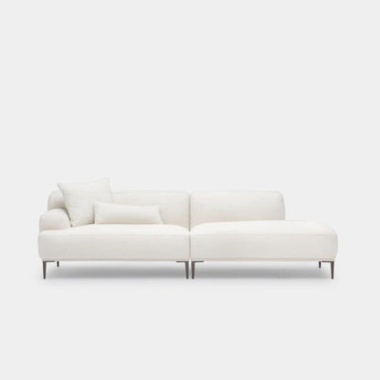 crystal fabric one arm sofa left arm white