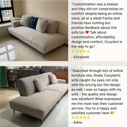 Good reviews for Crystal fabric one arm sofa