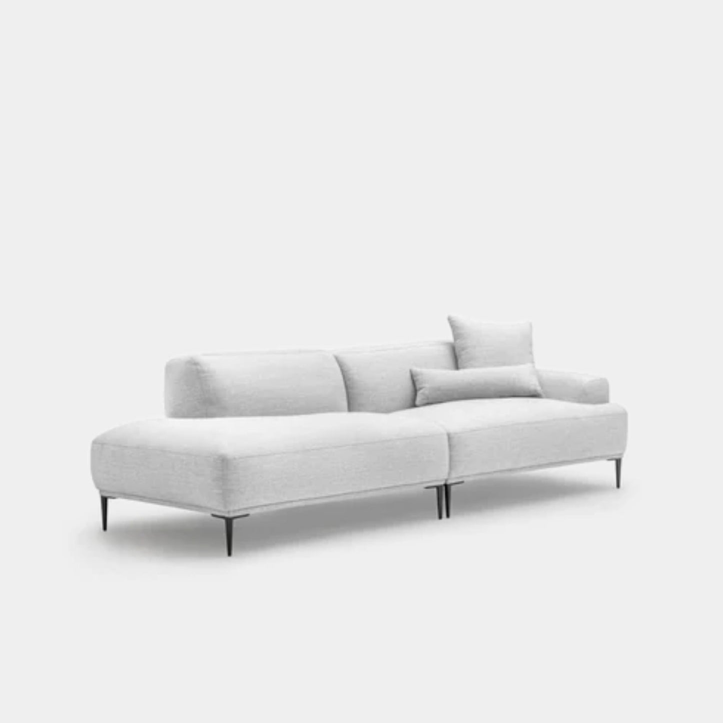 Crystal fabric one arm sofa left grey