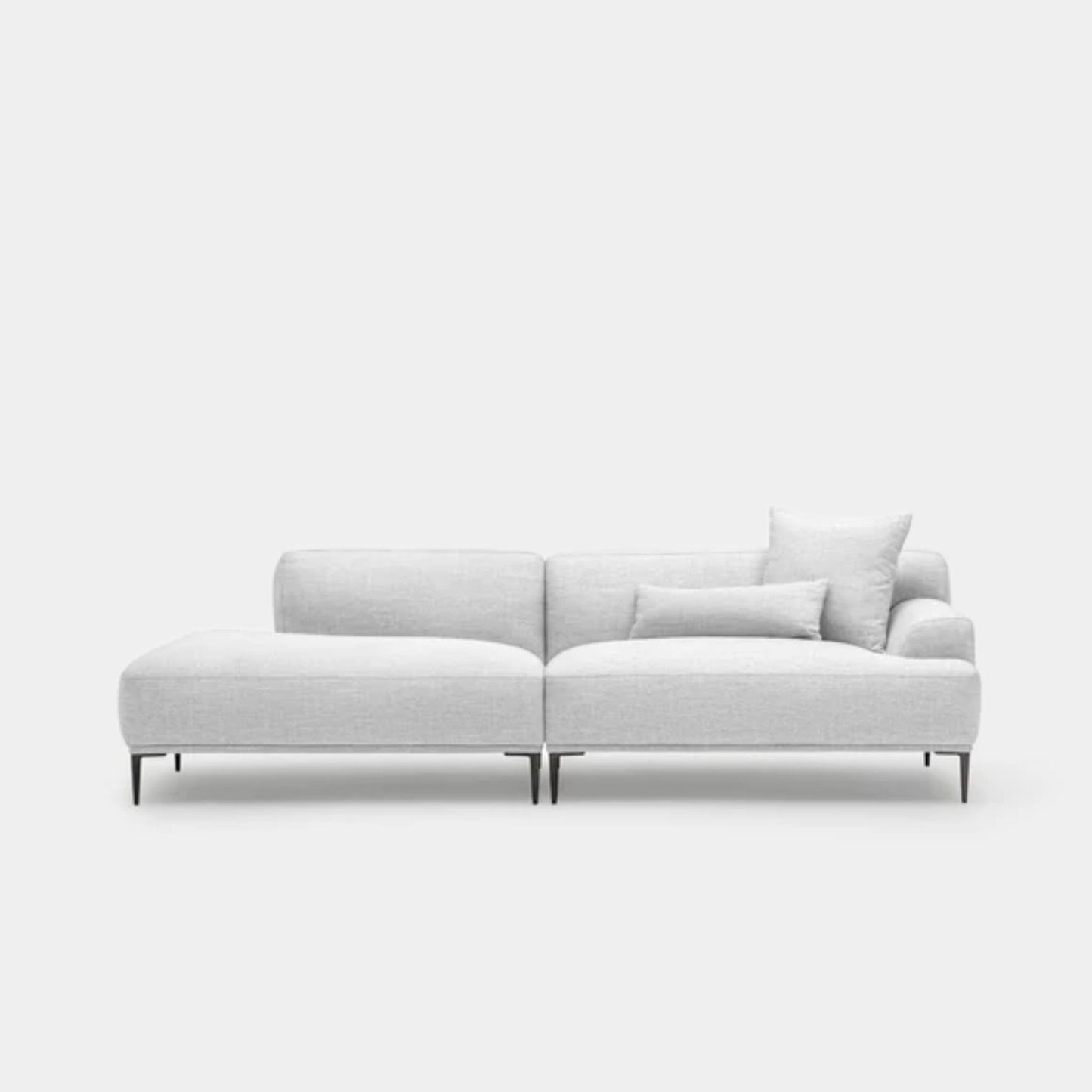 crystal fabric one arm sofa right arm grey