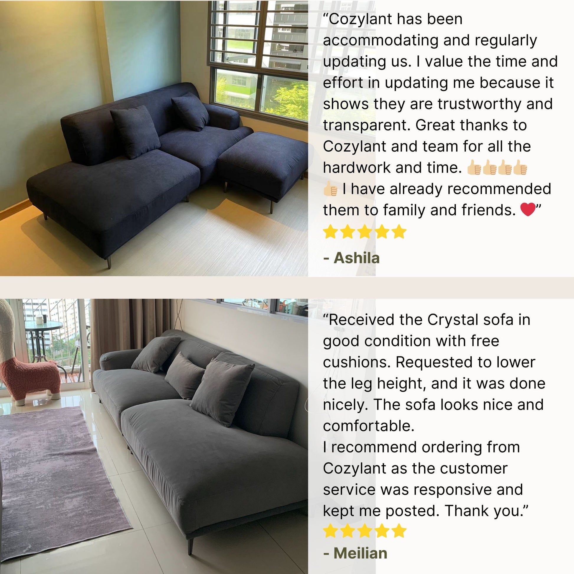 Good reviews for Crystal fabric one arm sofa