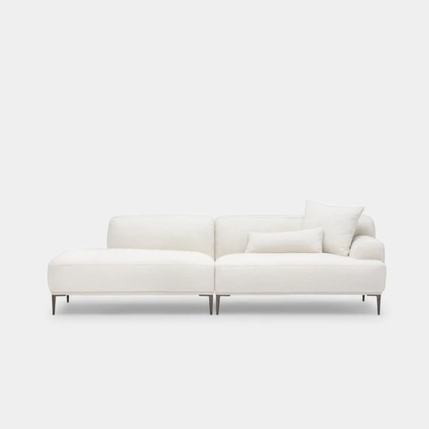 crystal fabric one arm sofa right arm white