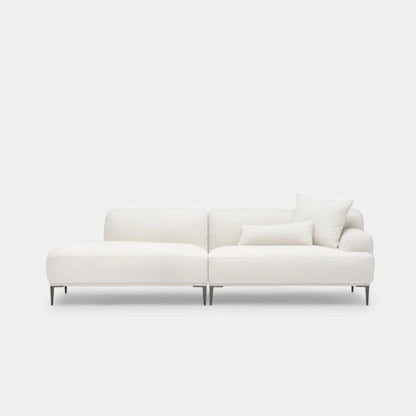crystal fabric one arm sofa right arm white