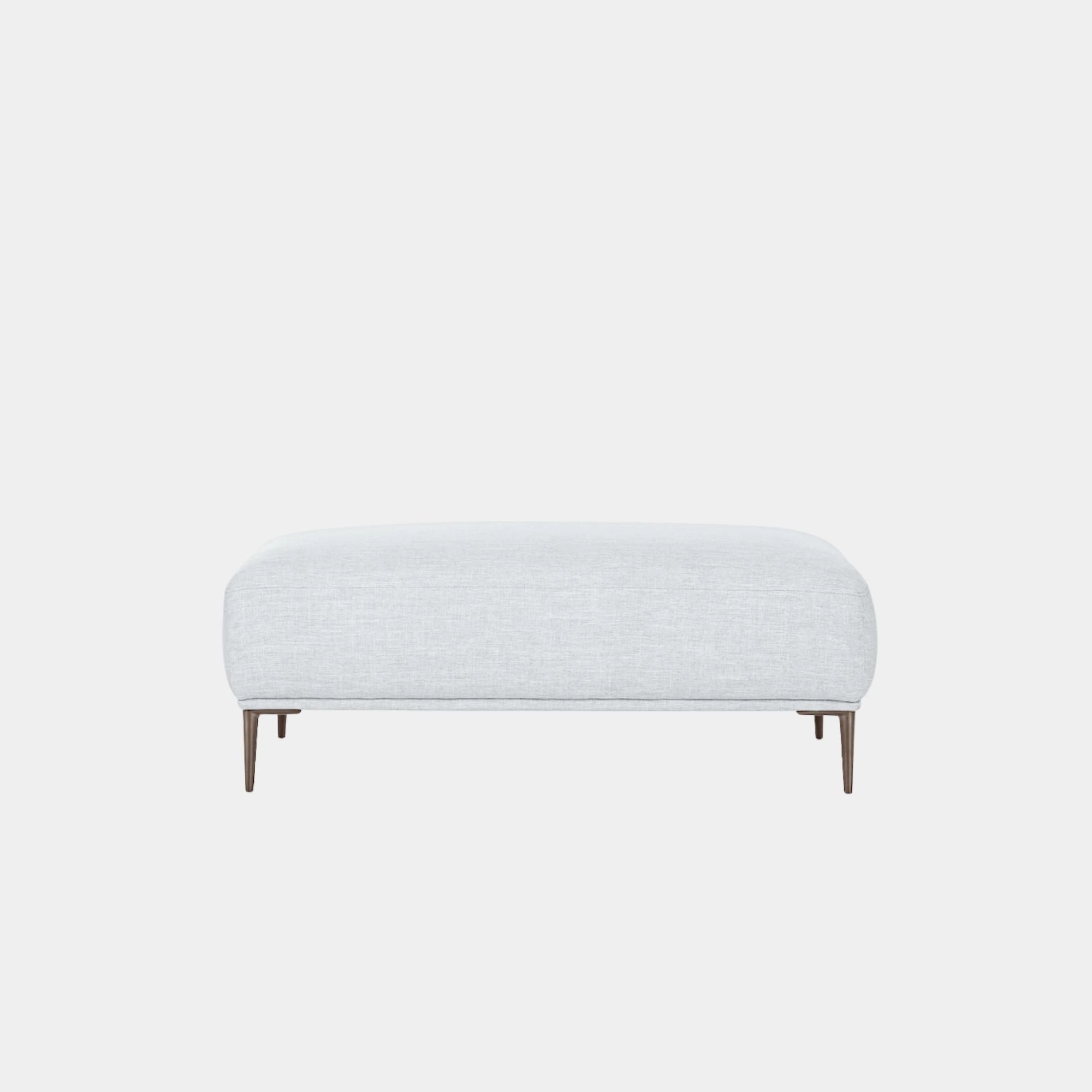 Crystal fabric ottoman grey