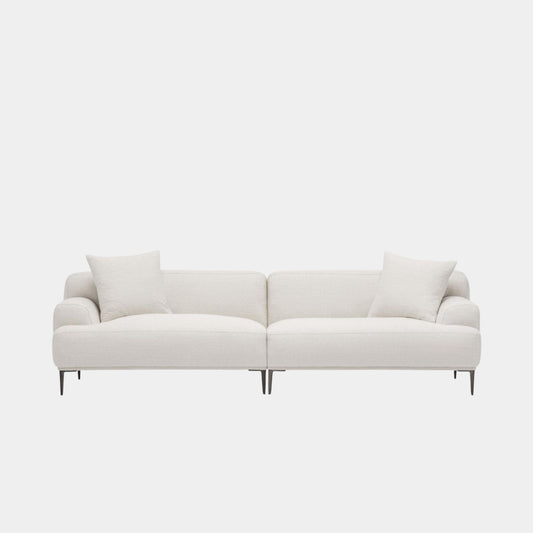 crystal fabric sofa white