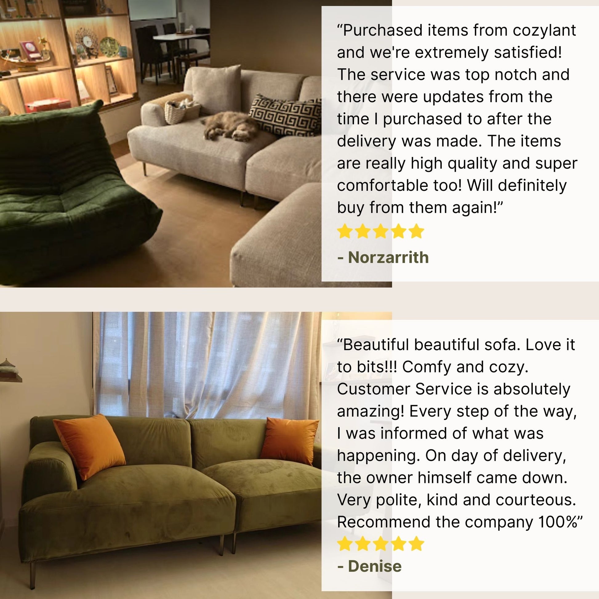 Good reviews for Crystal fabric sofa