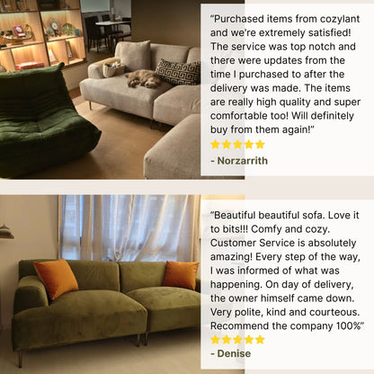 Good reviews for Crystal fabric sofa