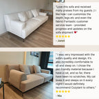 Good reviews for Crystal fabric sofa