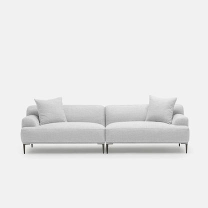 Crystal grey polyester blend sofa