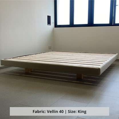 Crystal king size bed frame in beige vellin 40 sample (Other) 