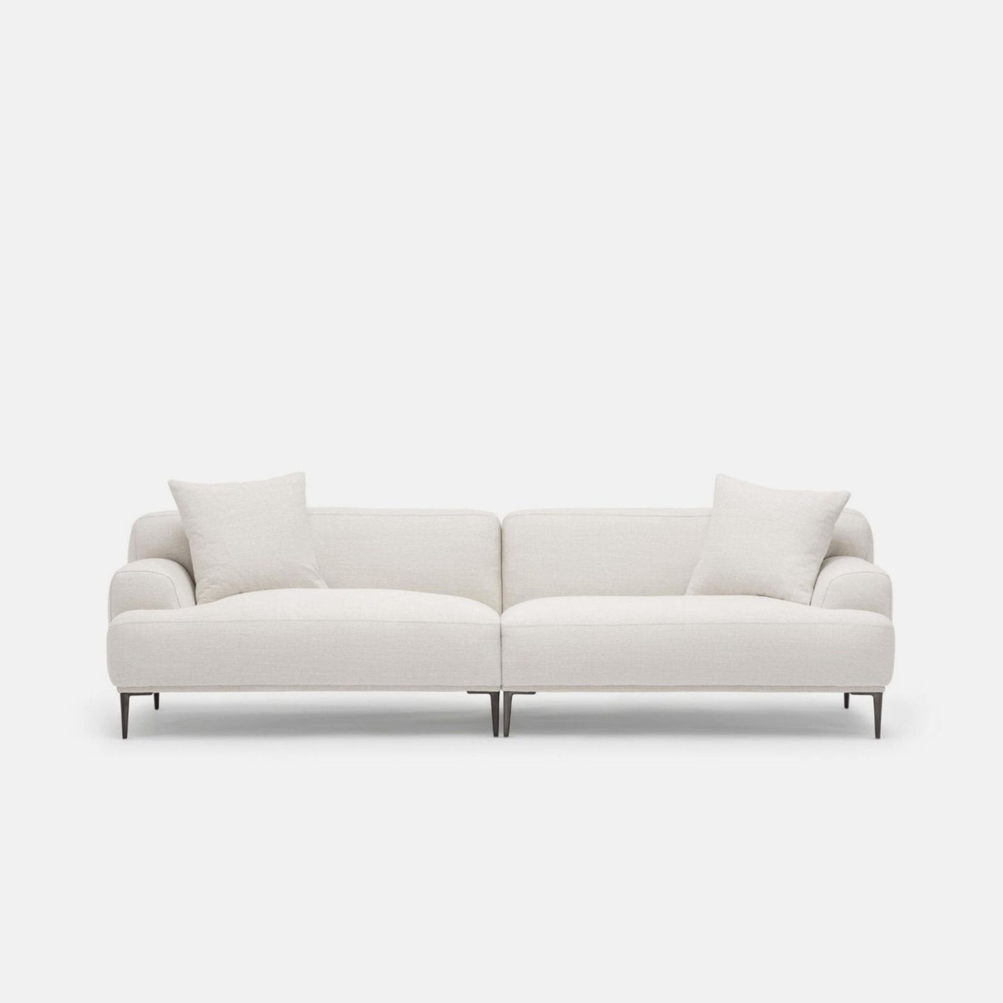 Crystal white polyester blend sofa